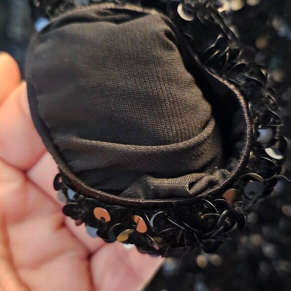 Helsi Long-sleeve Open-back Mini Dress like New Sequin Med Formal Prom Wedding - Picture 10 of 14